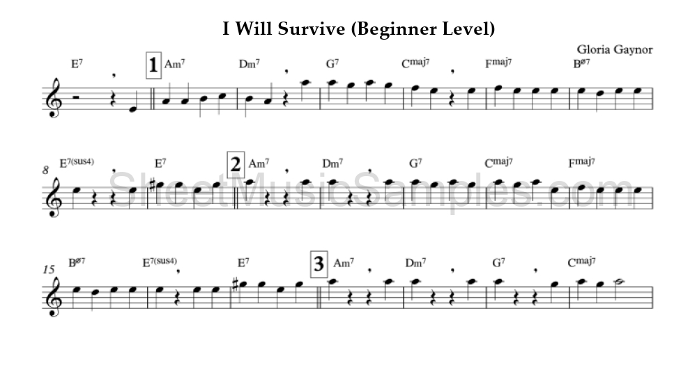 I Will Survive (Beginner Level)