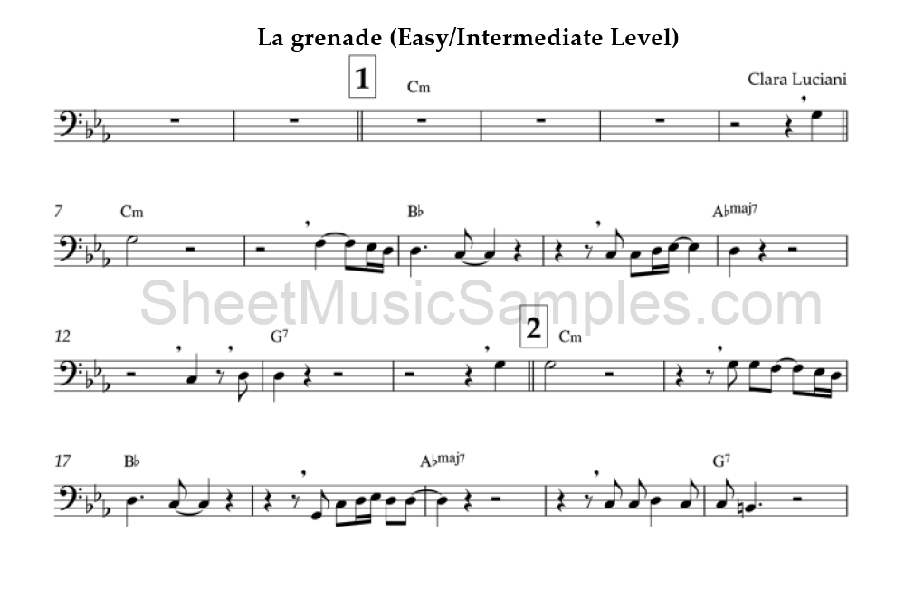 La grenade (Easy/Intermediate Level)