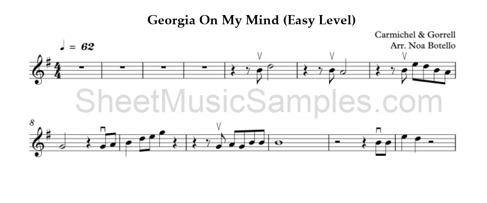 Georgia On My Mind (Easy Level)