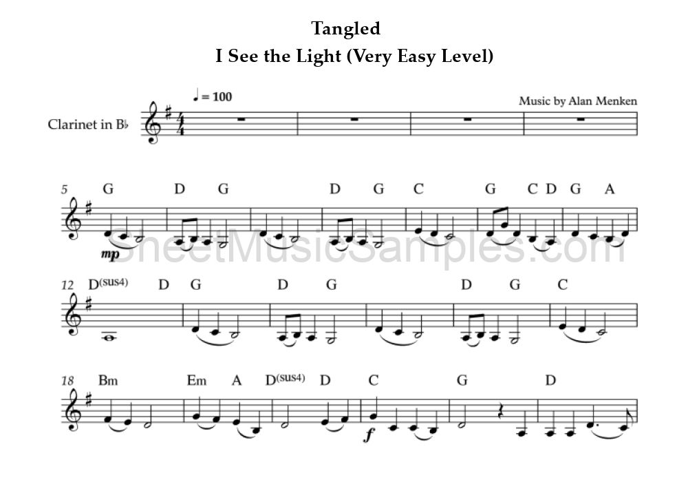 Tangled - I See the Light (Very Easy Level)