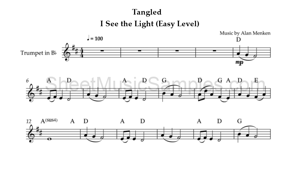 Tangled - I See the Light (Easy Level)