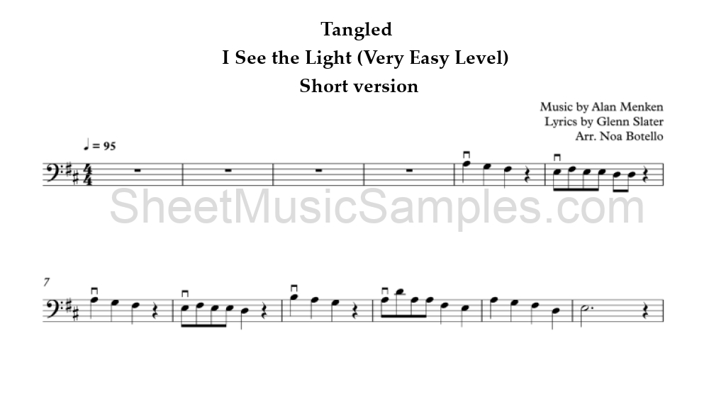 Tangled - I See the Light (Very Easy Level) - Short version