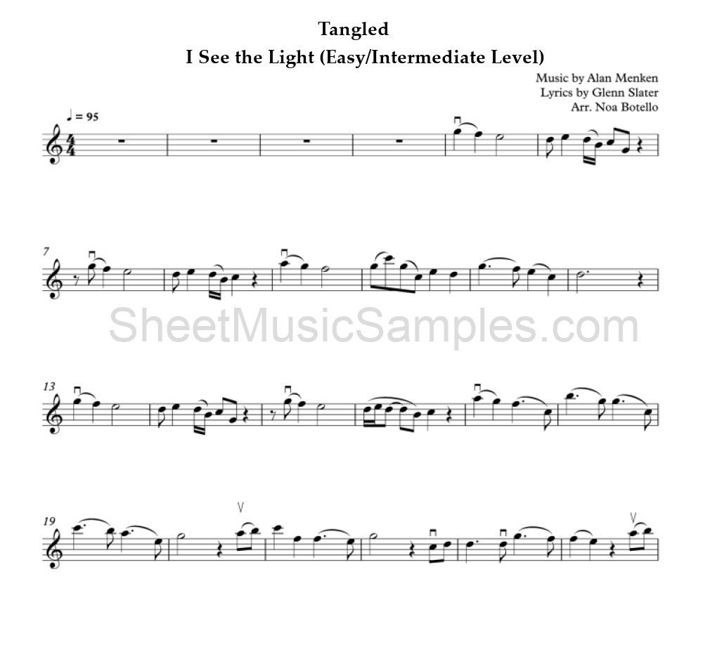 Tangled - I See the Light (Easy/Intermediate Level)