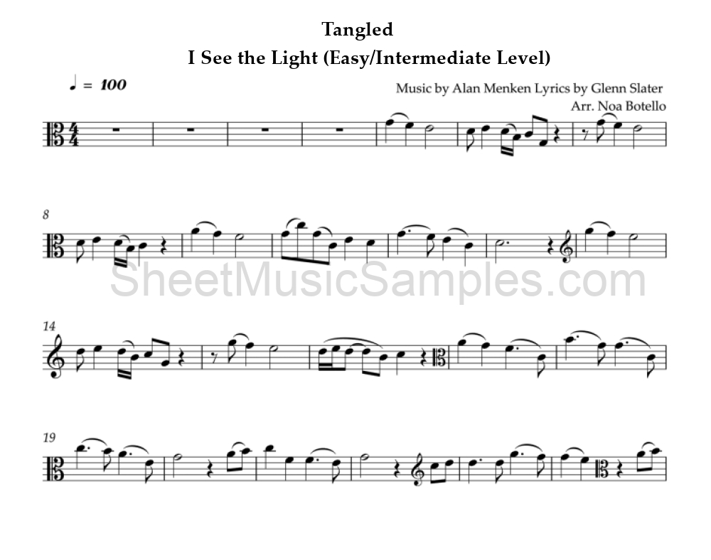 Tangled - I See the Light (Easy/Intermediate Level)