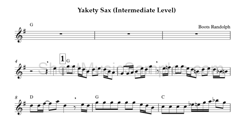 Yakety Sax (Intermediate Level)