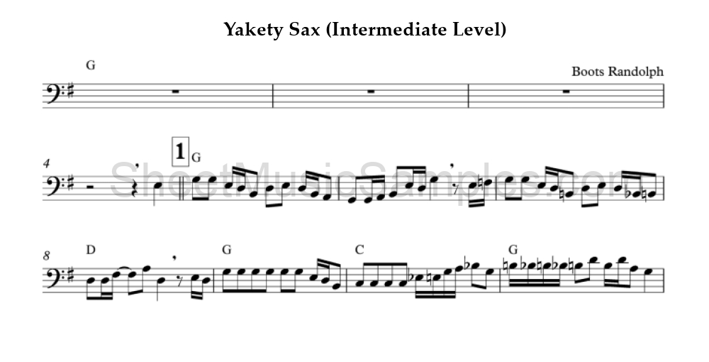 Yakety Sax (Intermediate Level)