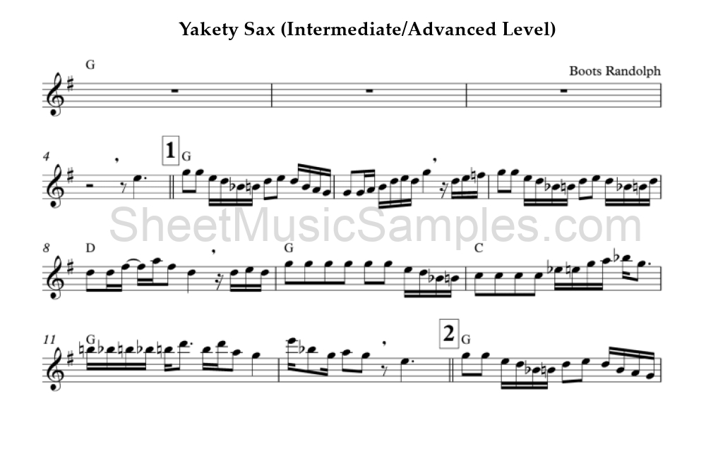 Yakety Sax (Intermediate/Advanced Level)