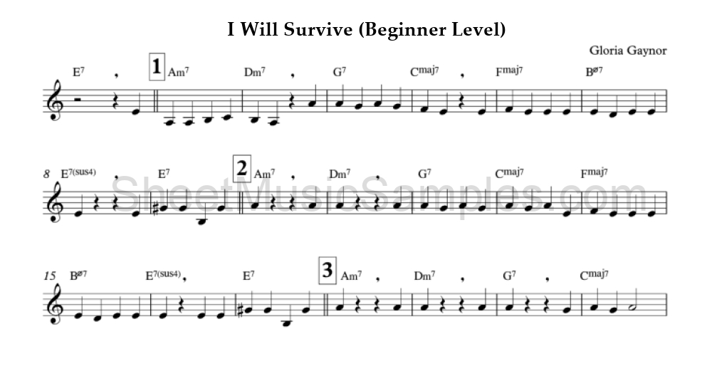 I Will Survive (Beginner Level)