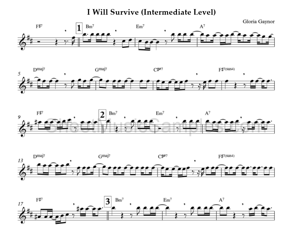 I Will Survive (Intermediate Level)