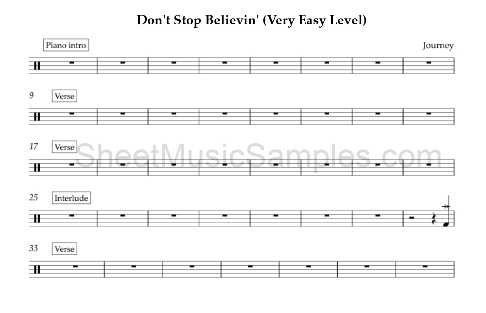 Don't Stop Believin' (Very Easy Level)