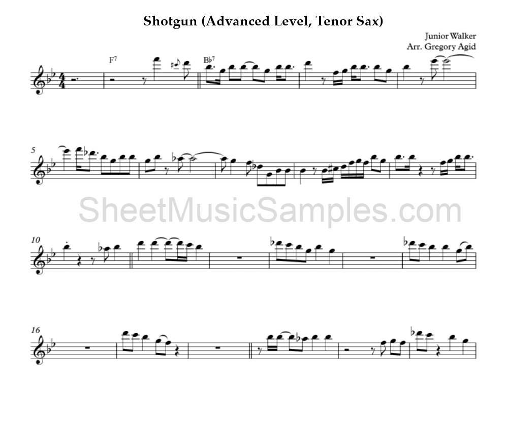 Shotgun (Advanced Level, Tenor Sax)