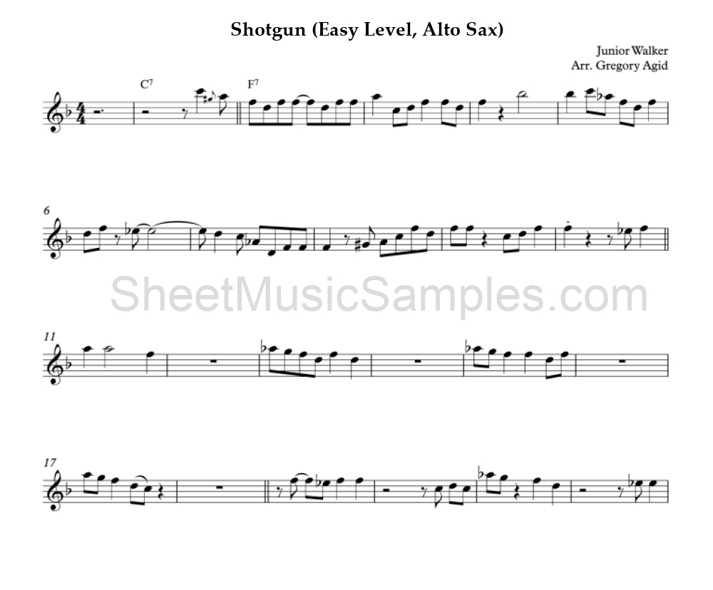 Shotgun (Easy Level, Alto Sax)