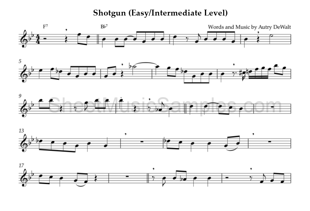 Shotgun (Easy/Intermediate Level)