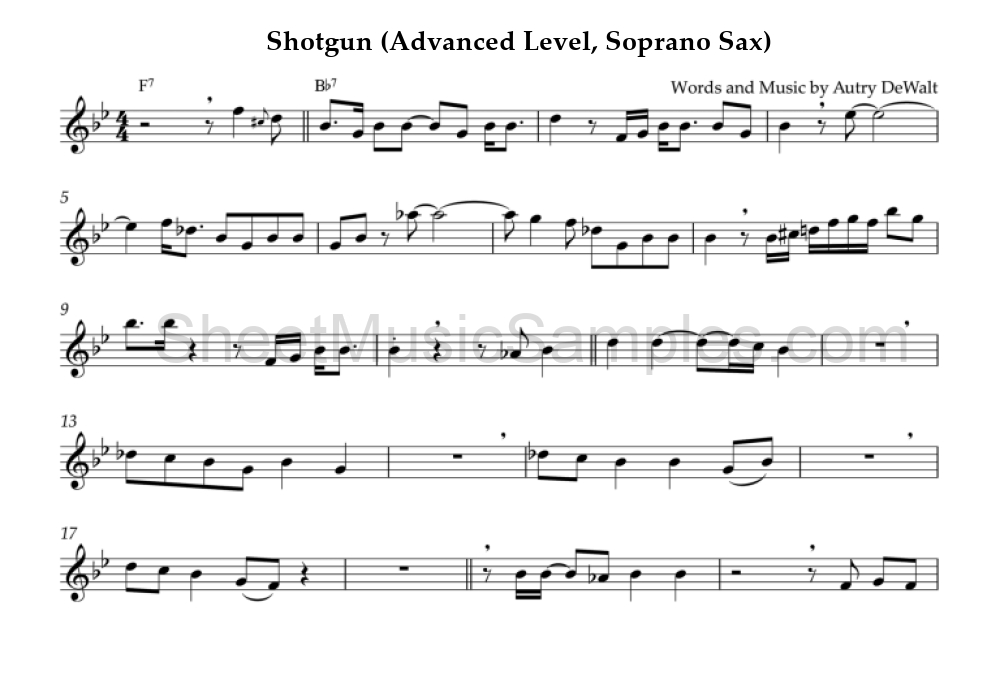 Shotgun (Advanced Level, Soprano Sax)