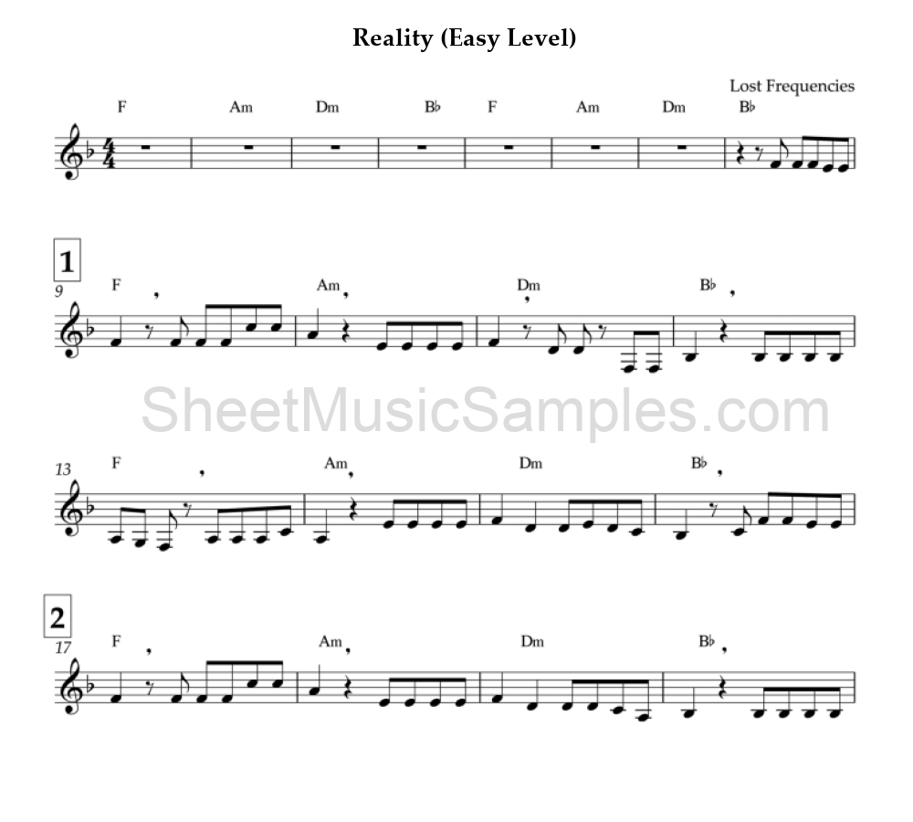 Reality (Easy Level)