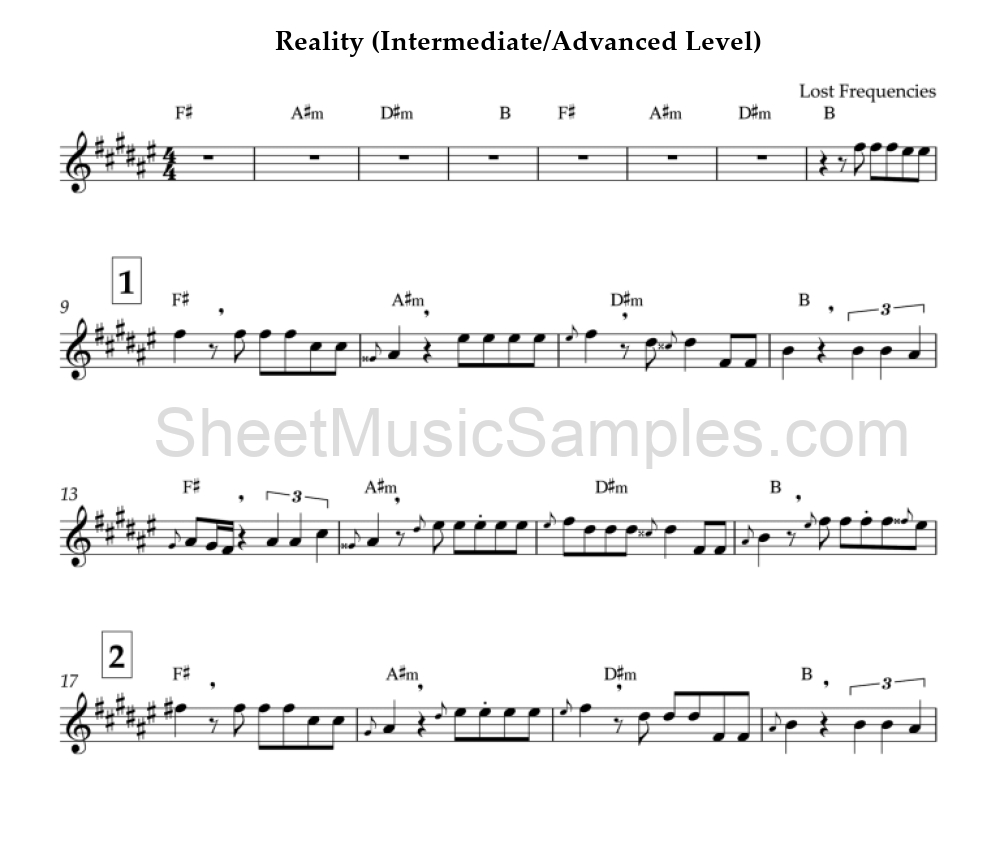 Reality (Intermediate/Advanced Level)