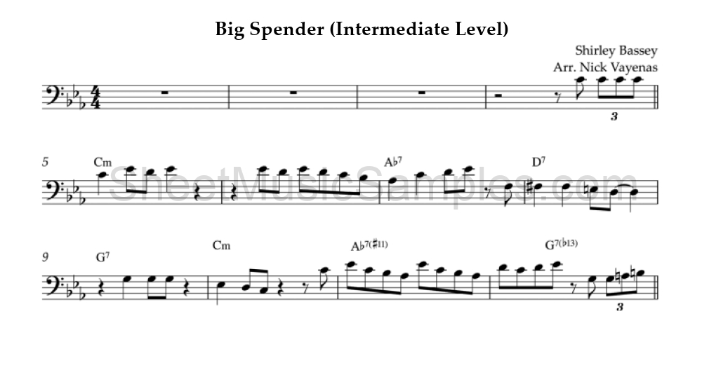 Big Spender (Intermediate Level)