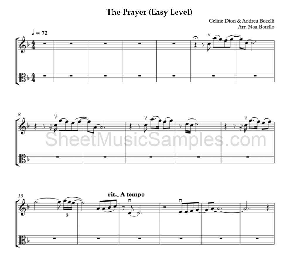 The Prayer (Easy Level)