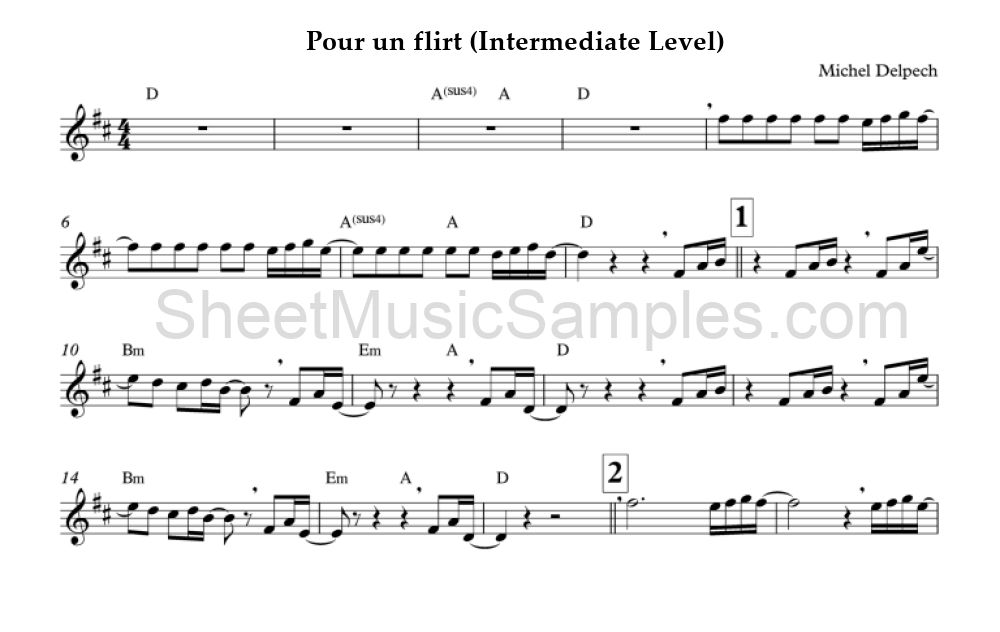 Pour un flirt (Intermediate Level)