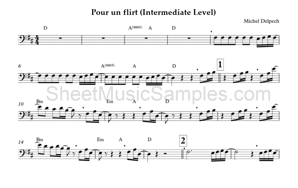 Pour un flirt (Intermediate Level)