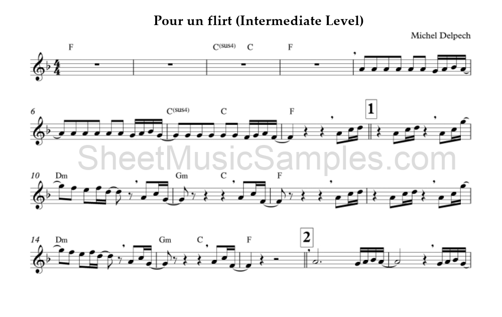 Pour un flirt (Intermediate Level)