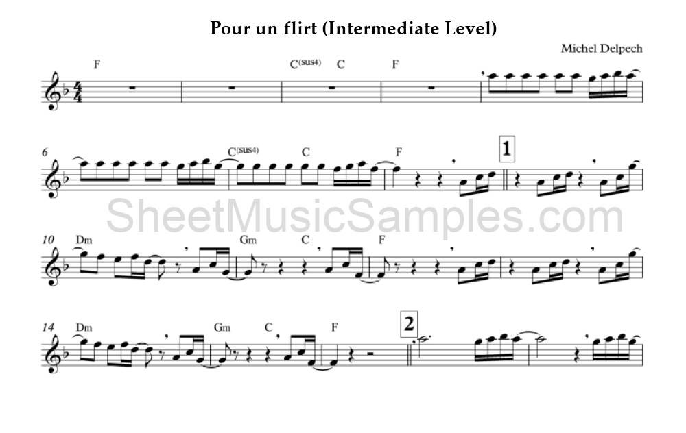 Pour un flirt (Intermediate Level)