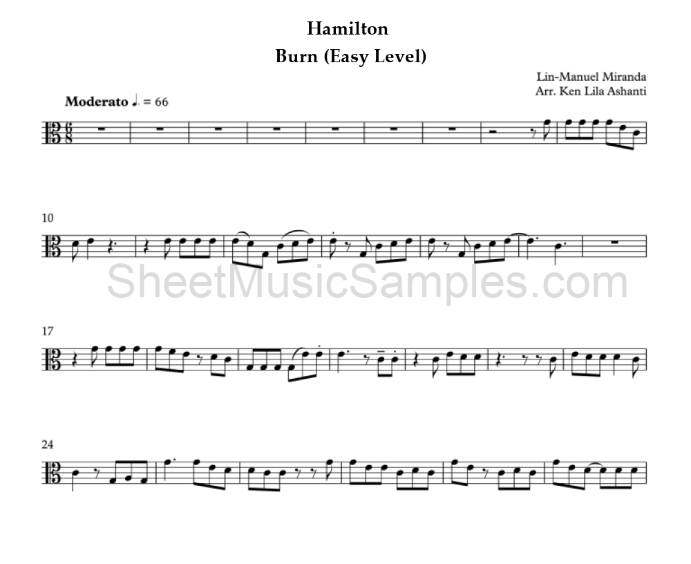 Hamilton - Burn (Easy Level)