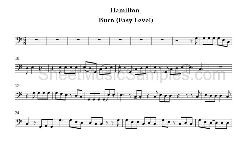 Hamilton - Burn (Easy Level)