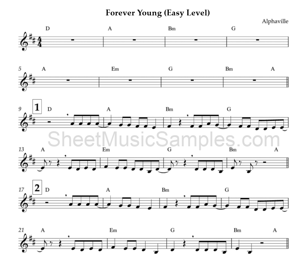 Forever Young (Easy Level)