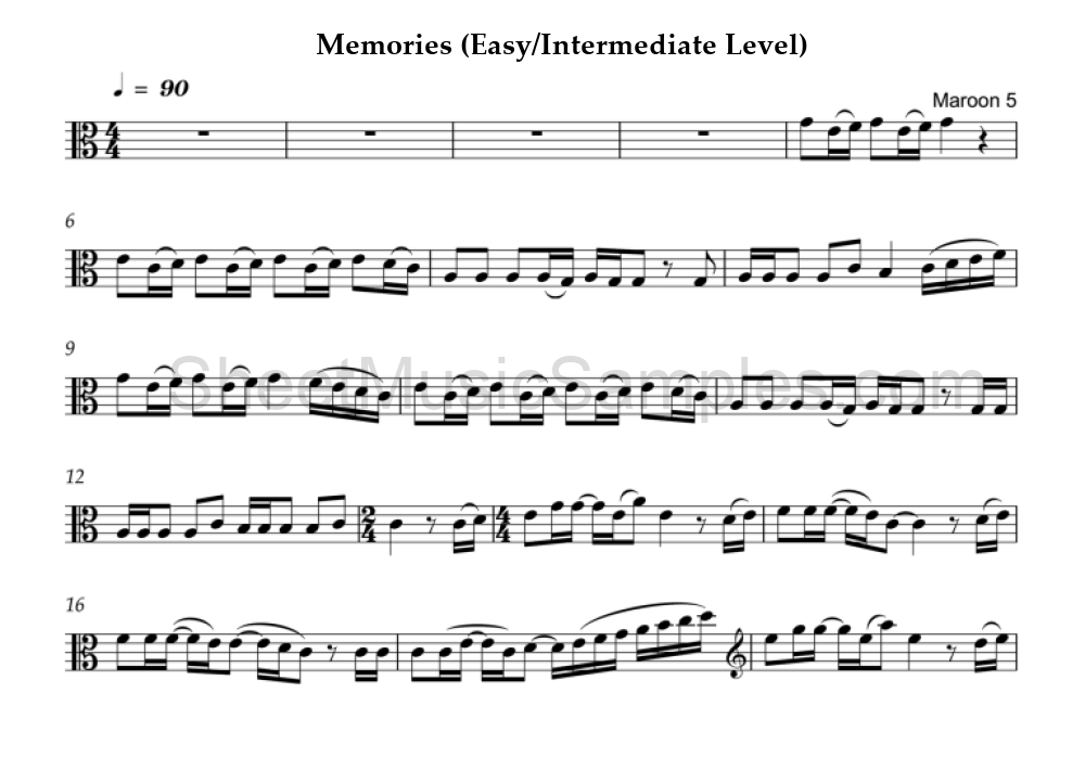 Memories (Easy/Intermediate Level)