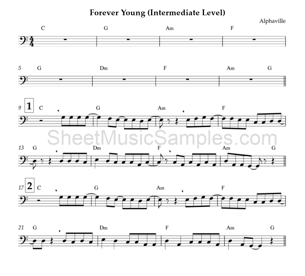 Forever Young (Intermediate Level)