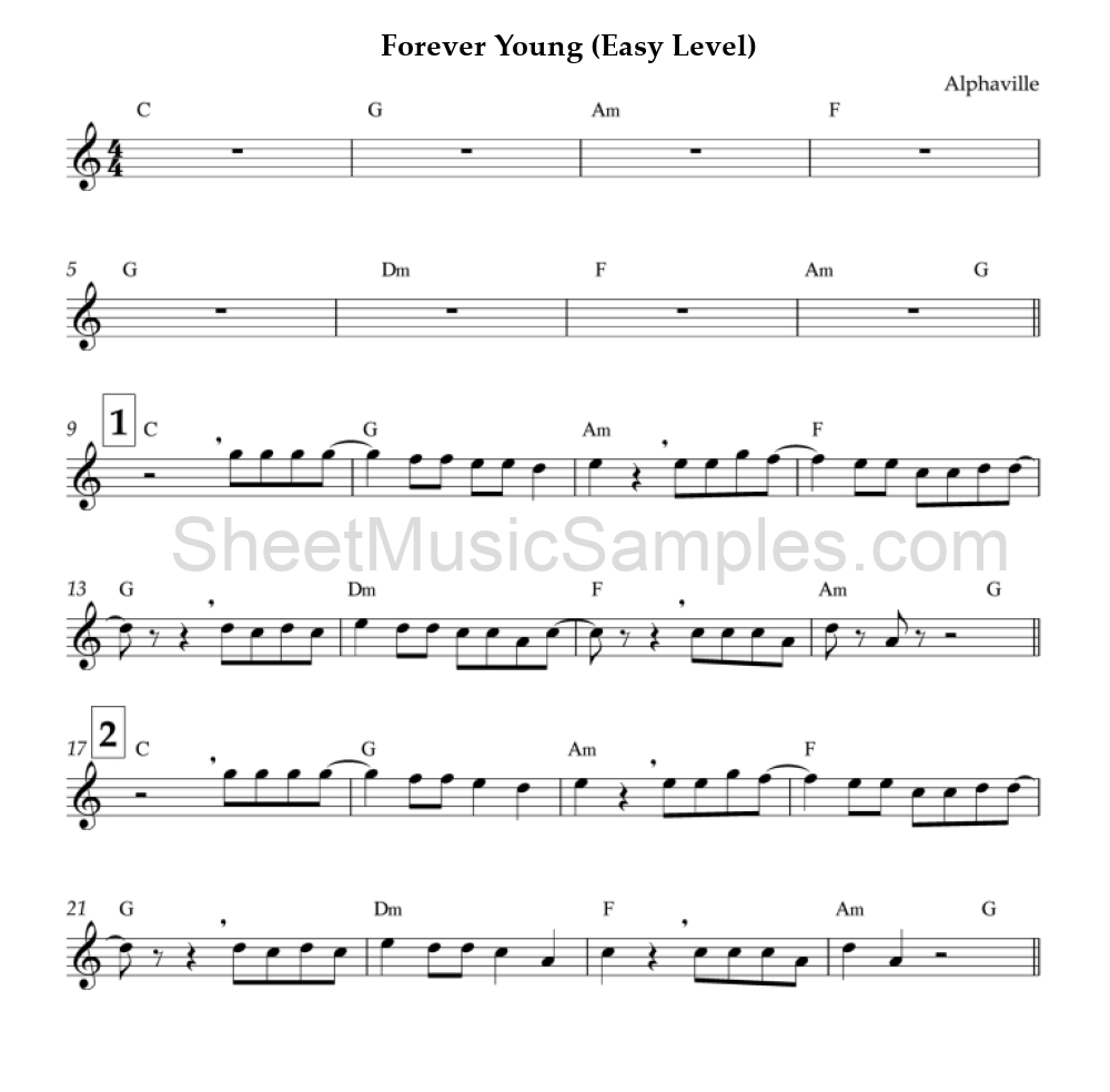 Forever Young (Easy Level)