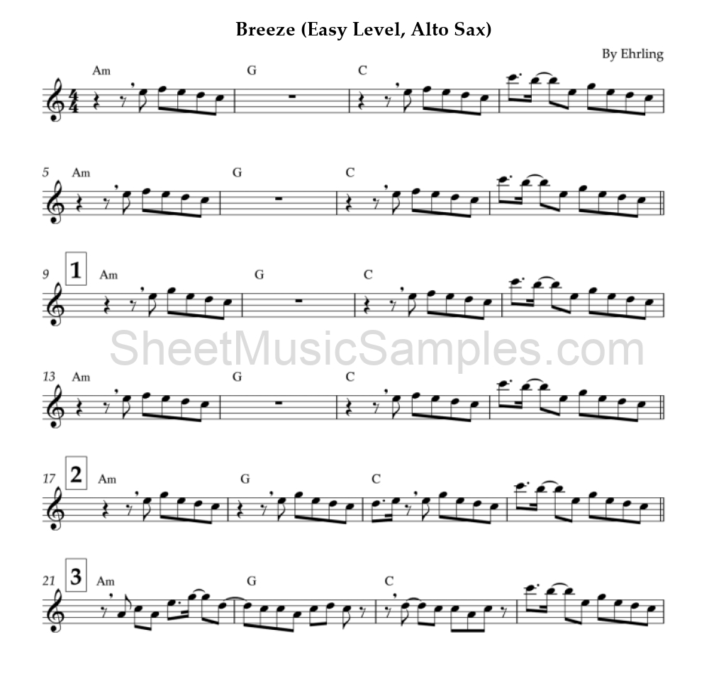 Breeze (Easy Level, Alto Sax)