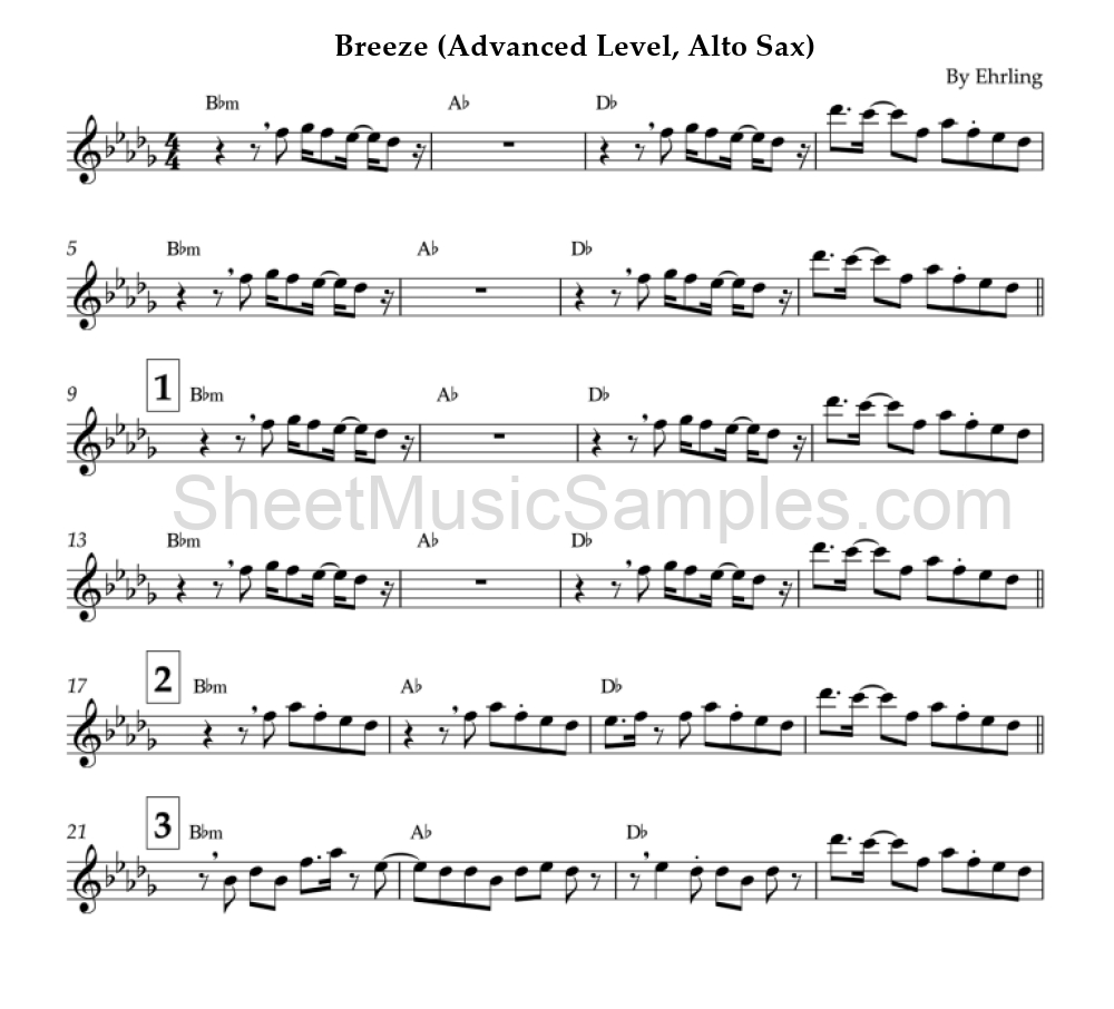 Breeze (Advanced Level, Alto Sax)