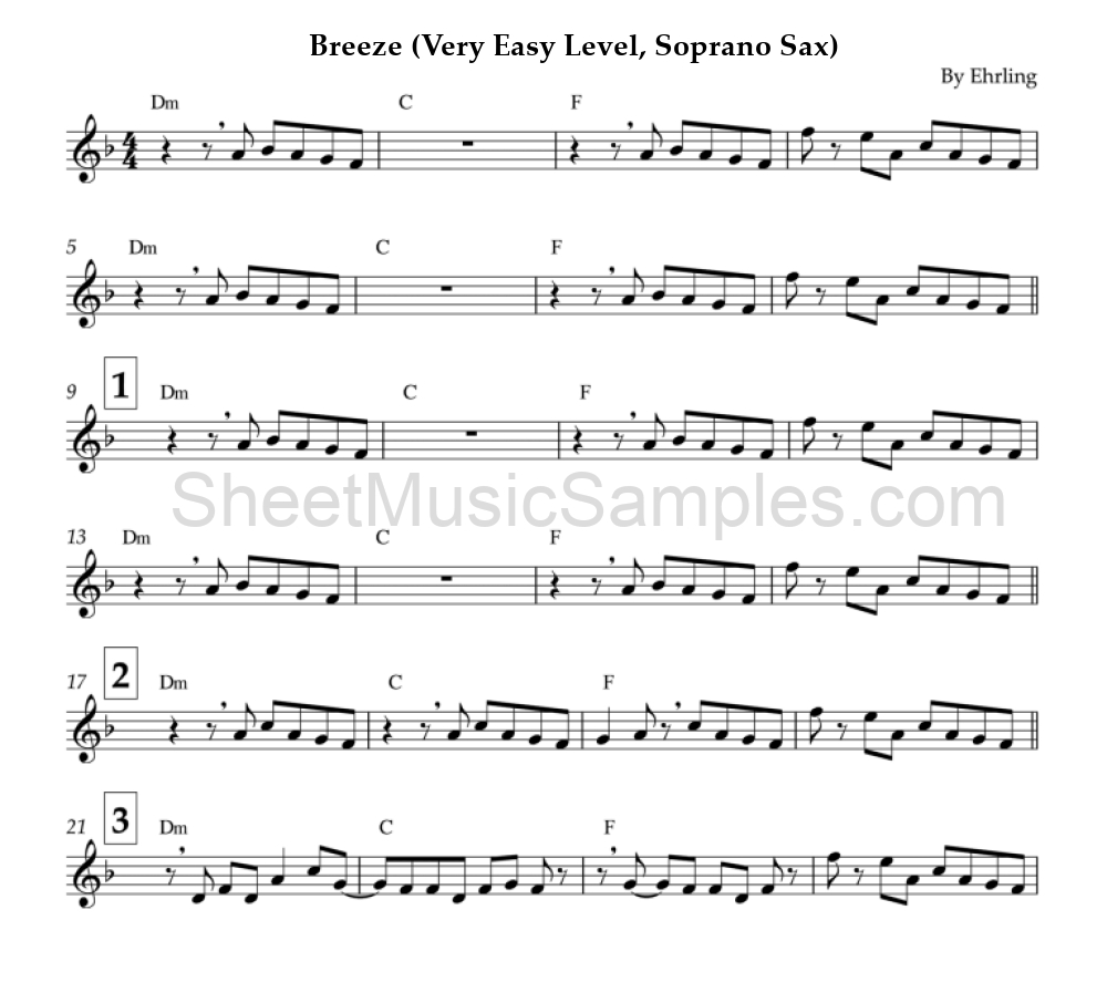 Breeze (Very Easy Level, Soprano Sax)