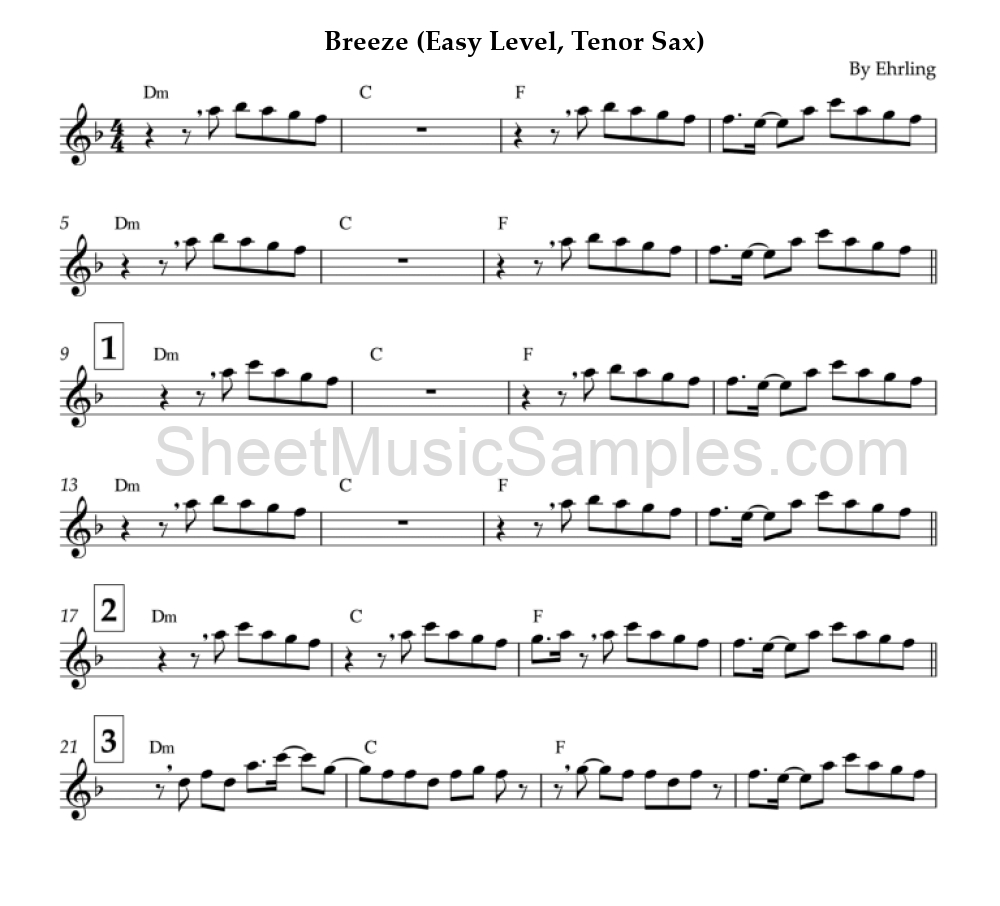 Breeze (Easy Level, Tenor Sax)