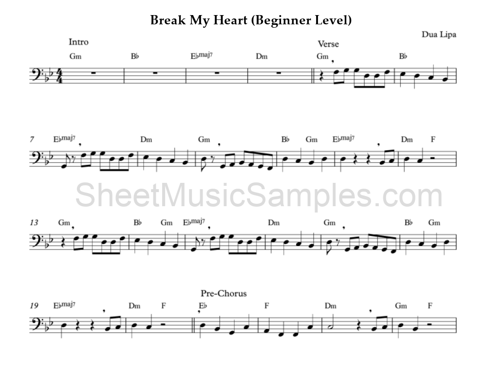 Break My Heart (Beginner Level)