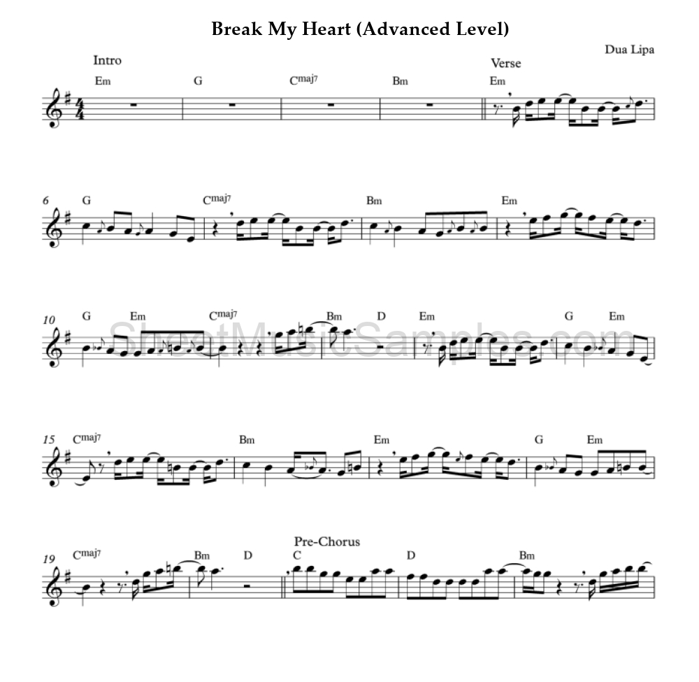 Break My Heart (Advanced Level)