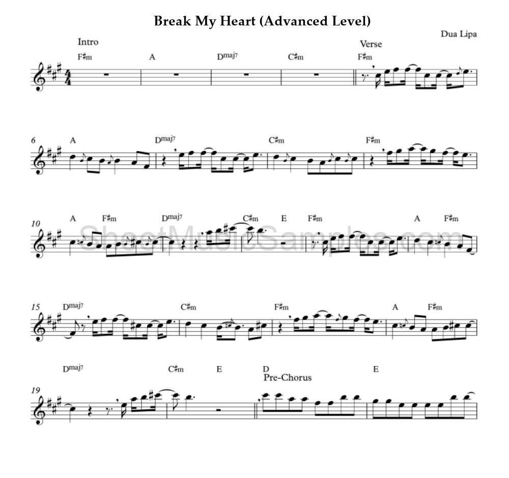 Break My Heart (Advanced Level)