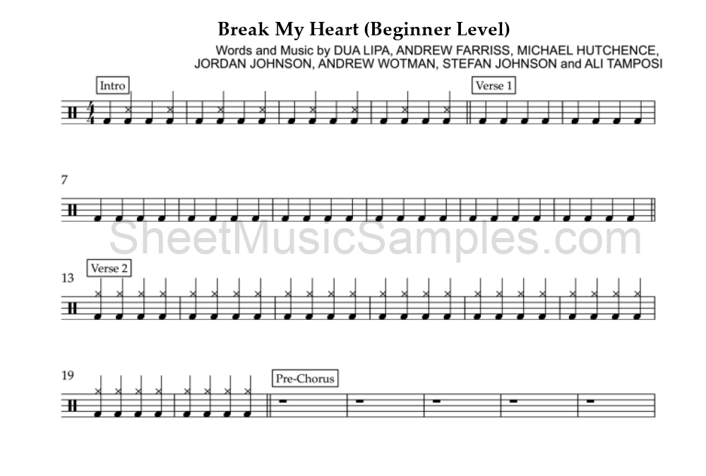 Break My Heart (Beginner Level)