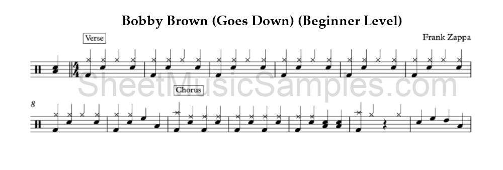 Bobby Brown (Goes Down) (Beginner Level)