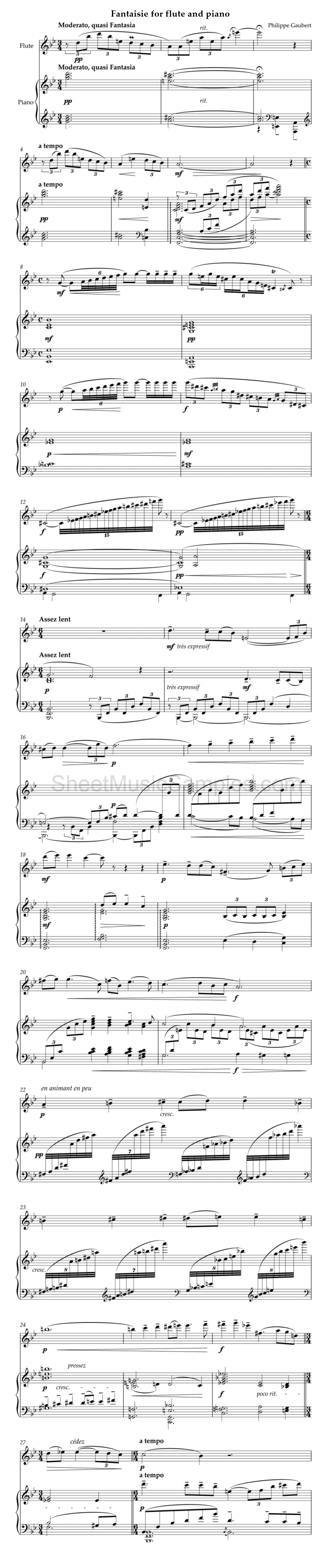 Fantaisie for flute and piano