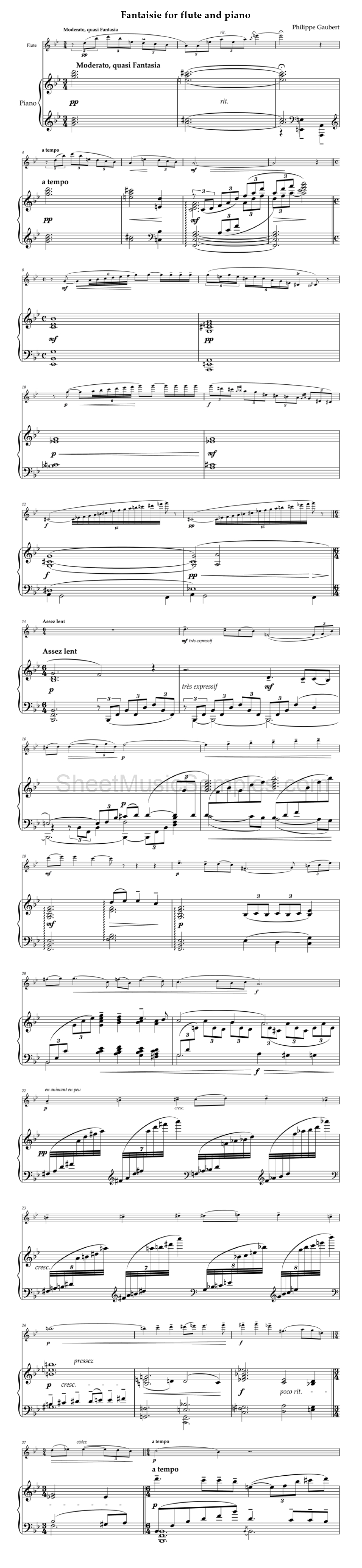 Fantaisie for flute and piano