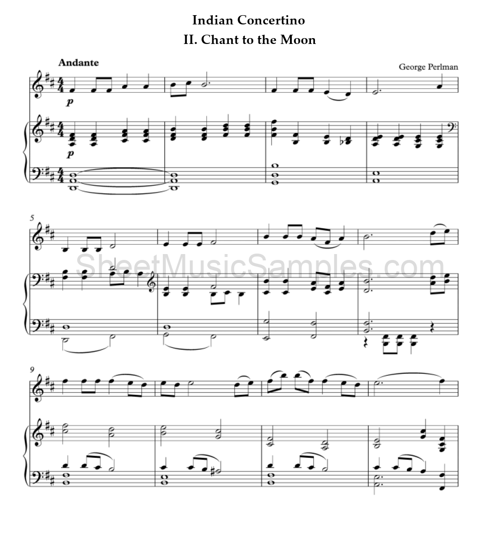 Indian Concertino - II. Chant to the Moon