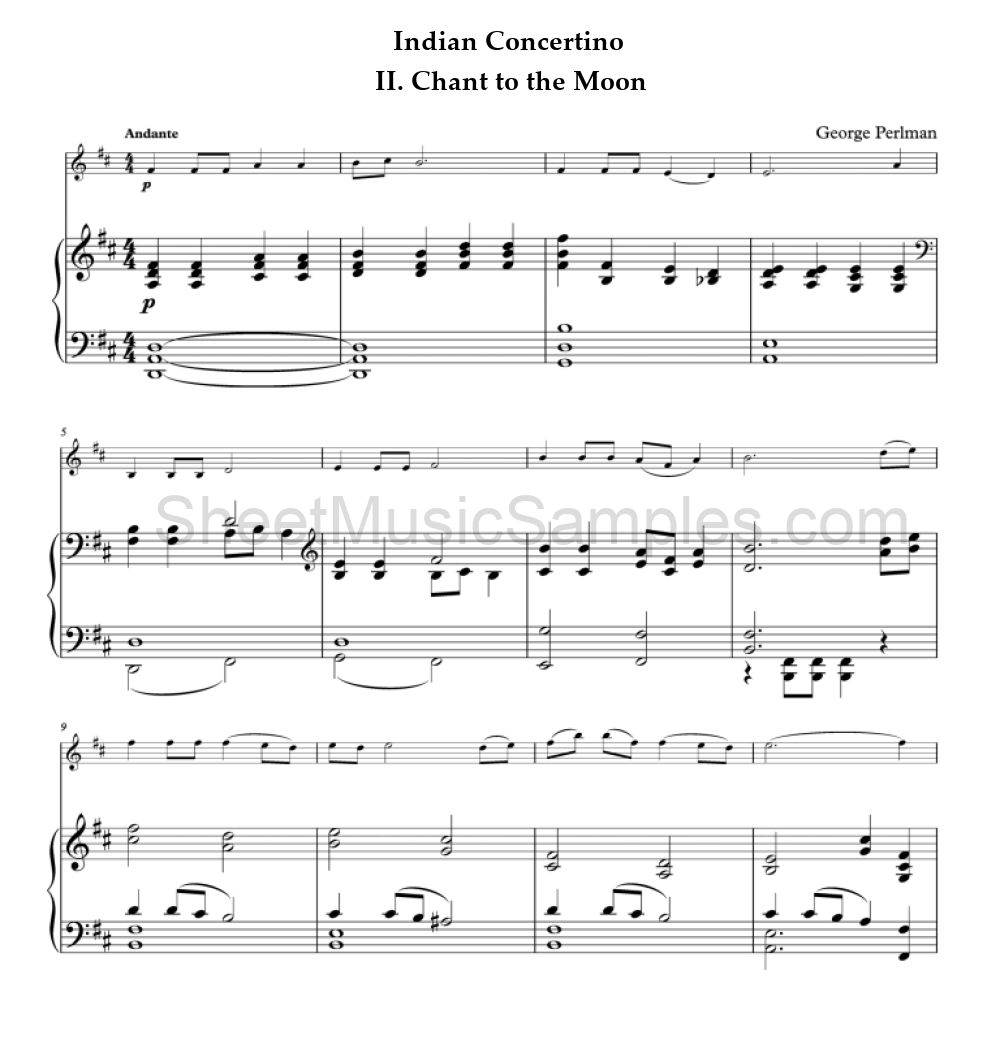 Indian Concertino - II. Chant to the Moon