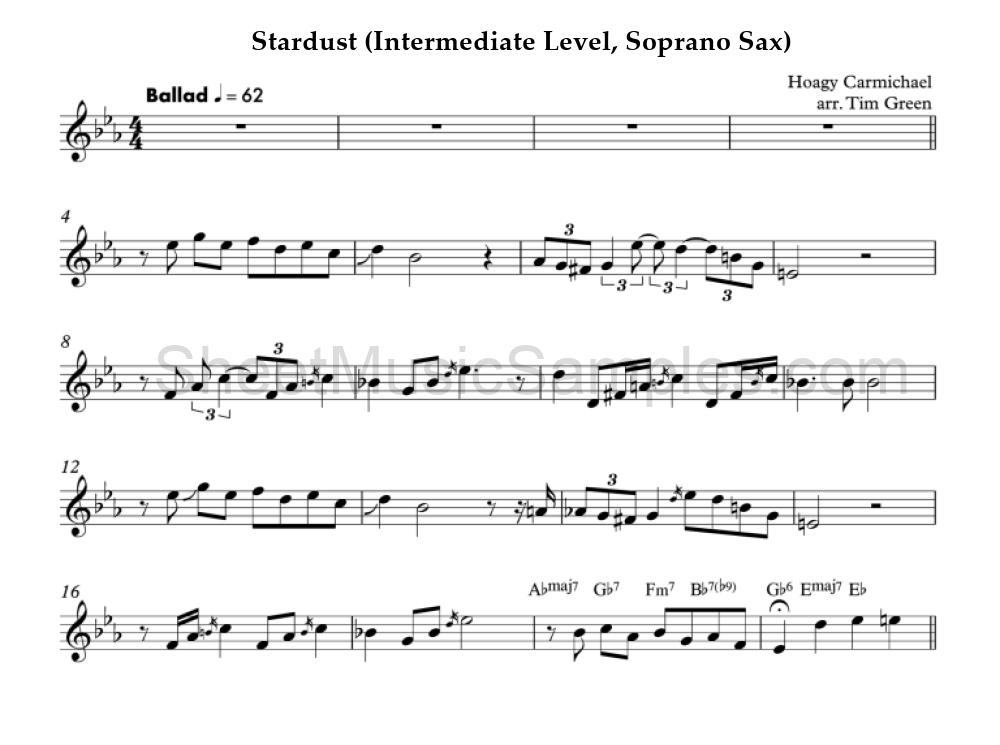 Stardust (Intermediate Level, Soprano Sax)