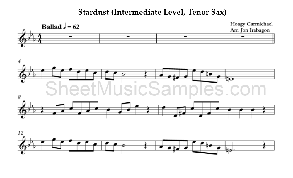 Stardust (Intermediate Level, Tenor Sax)