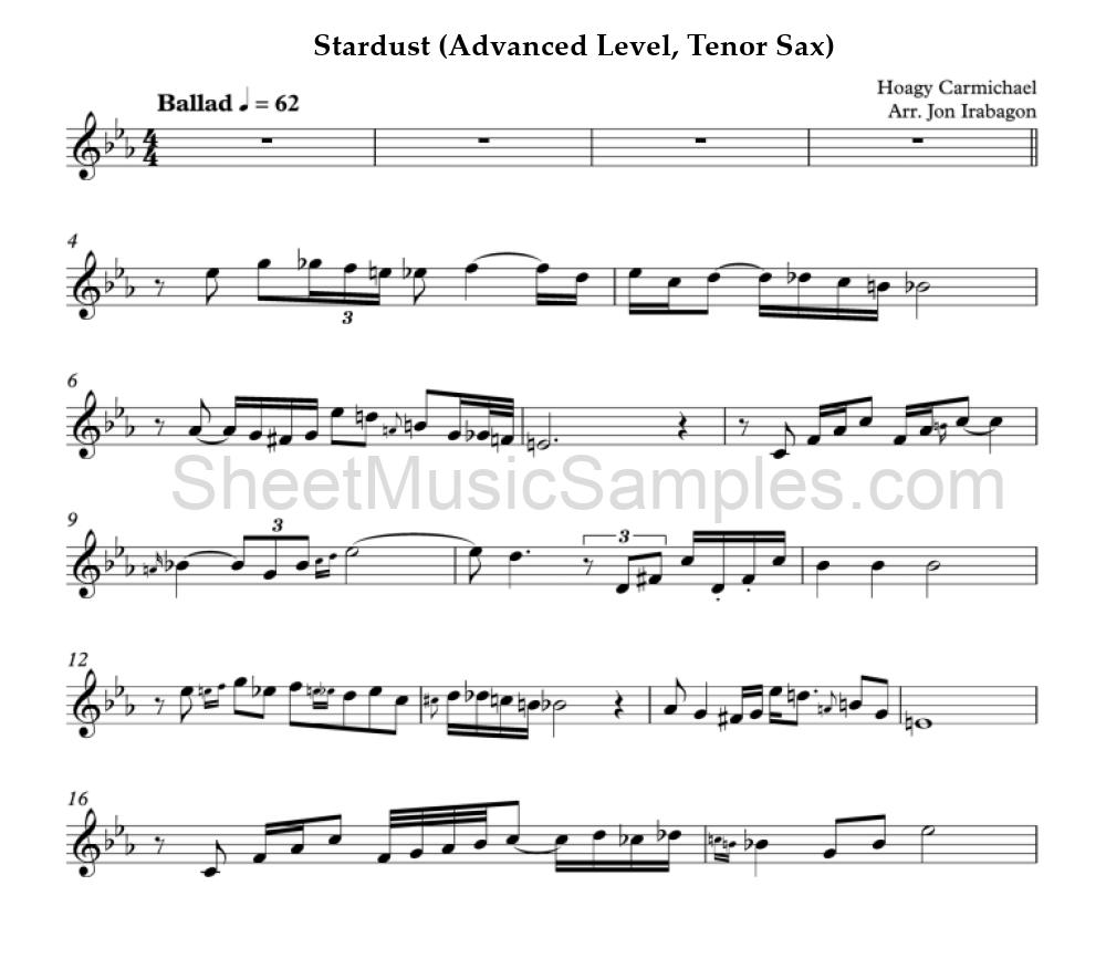 Stardust (Advanced Level, Tenor Sax)