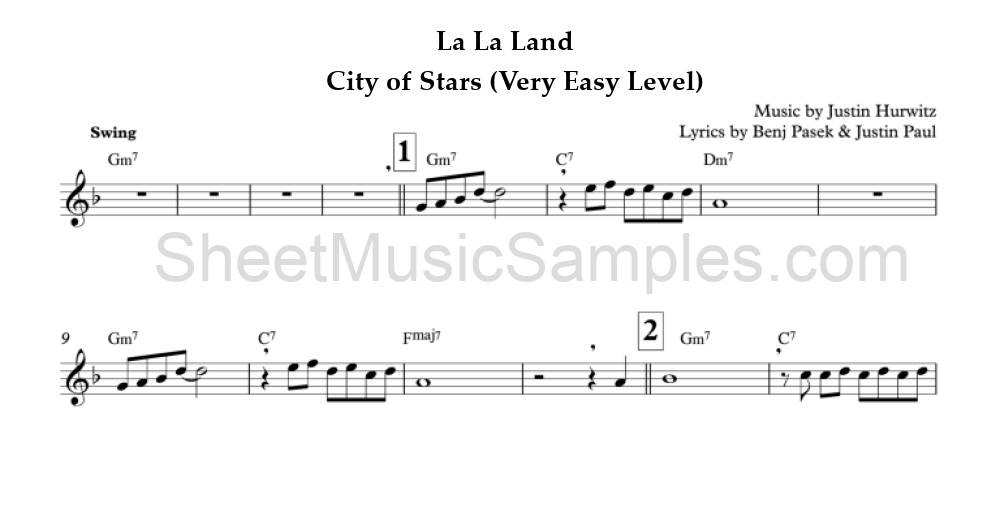 La La Land - City of Stars (Very Easy Level)