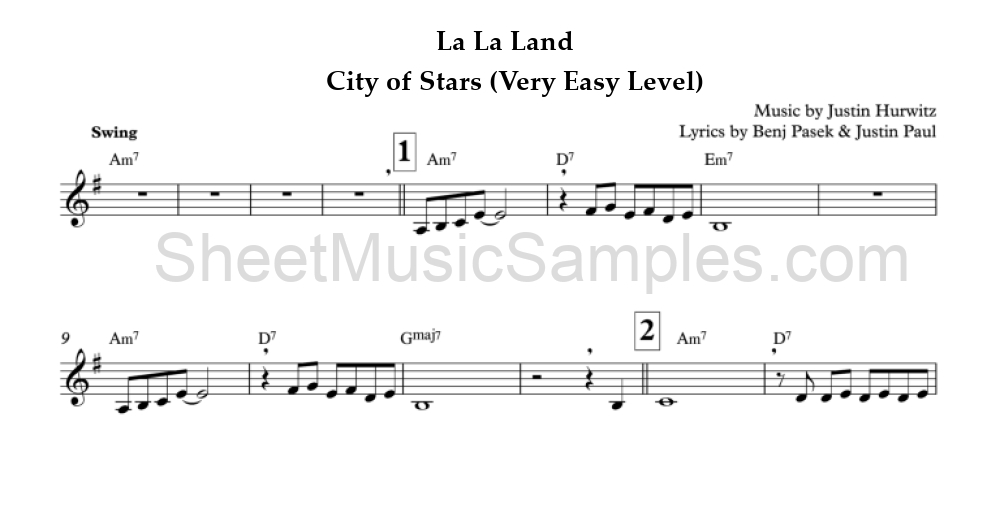 La La Land - City of Stars (Very Easy Level)